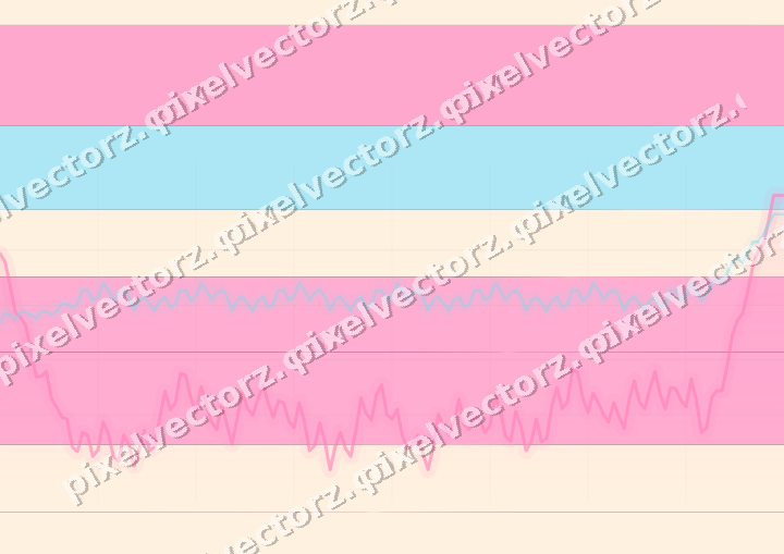 Glowing neon chart background in pink and cyan