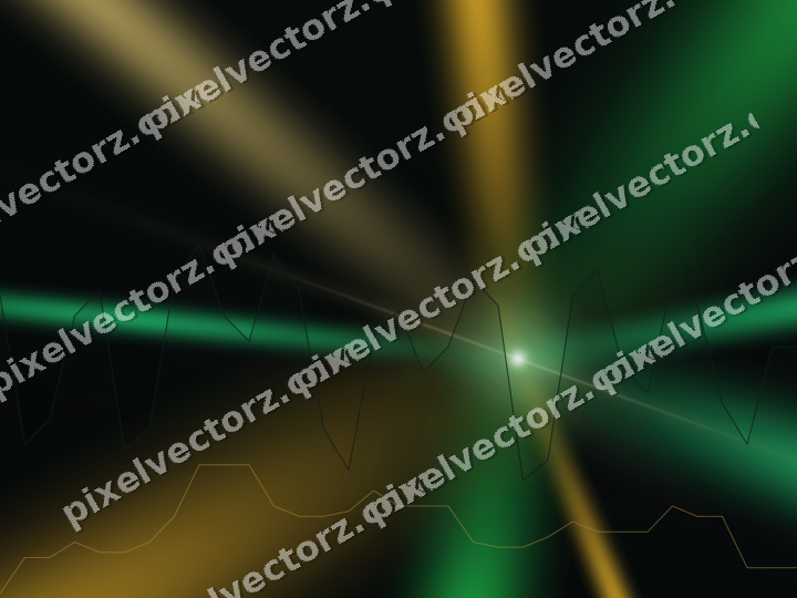 Glowing neon chart background in green and amber