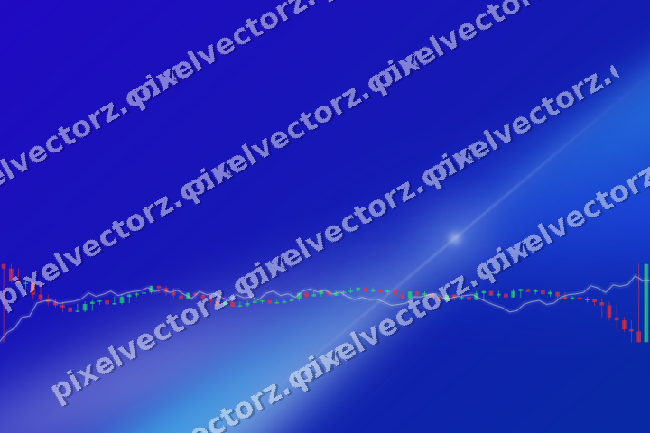 Glowing neon chart background in cyan and blue