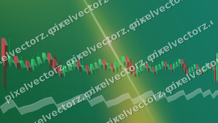 Glowing neon chart background in red and orange