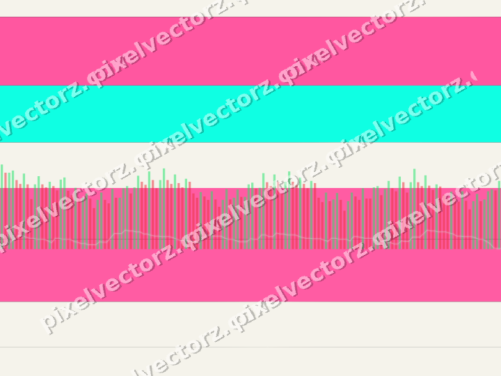 Glowing neon chart background in pink and orange