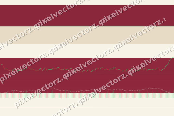 Glowing neon chart background in pink and red