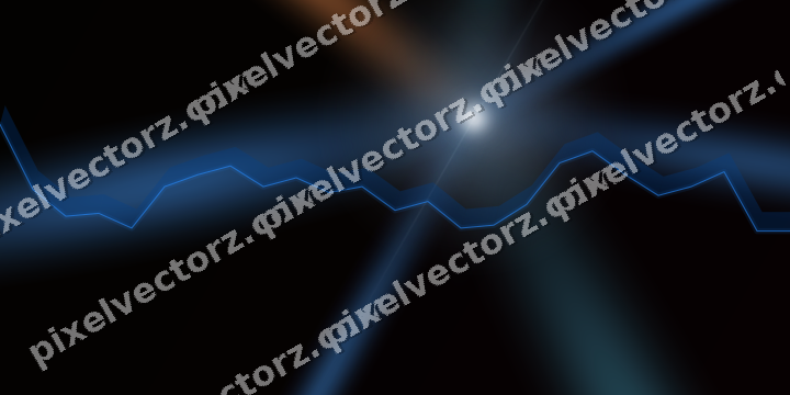 Glowing neon chart background in blue and red