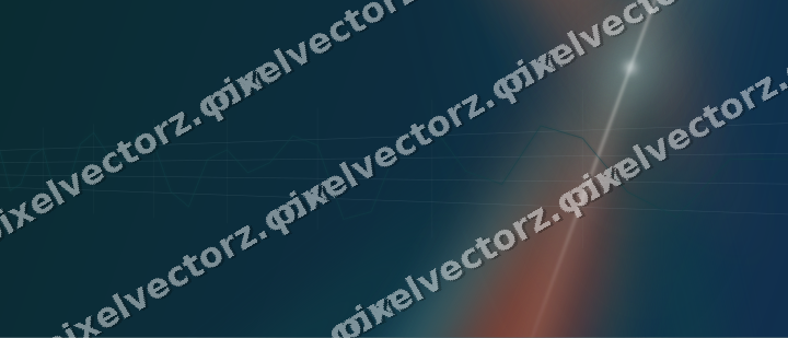 Glowing neon chart background in dark teal and orange