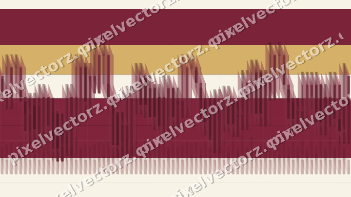 Glowing neon chart background in pink and amber