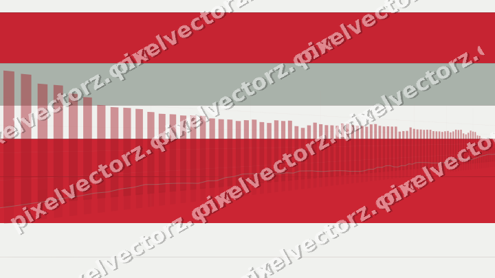 Glowing neon chart background in red and green