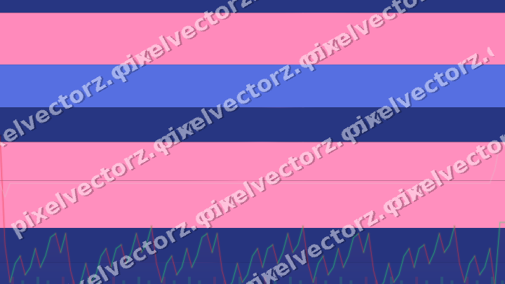 Glowing neon chart background in pink and blue