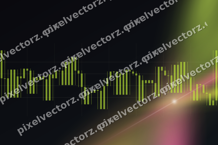 Glowing neon chart background in lime and amber