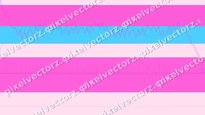 Glowing neon chart background in magenta and purple