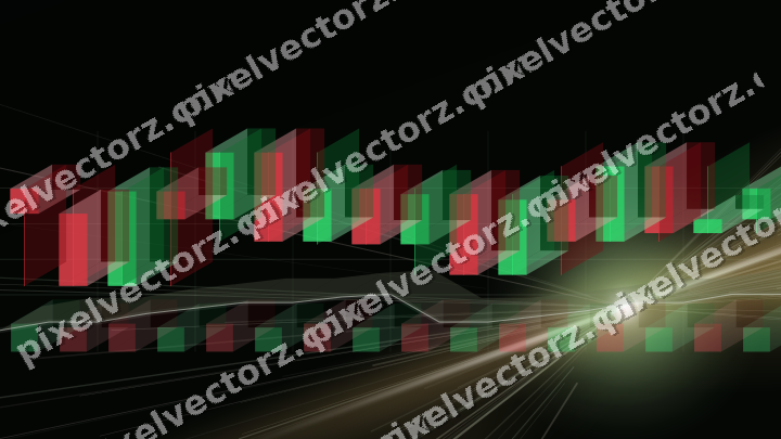 Glowing neon chart background in lime and yellow