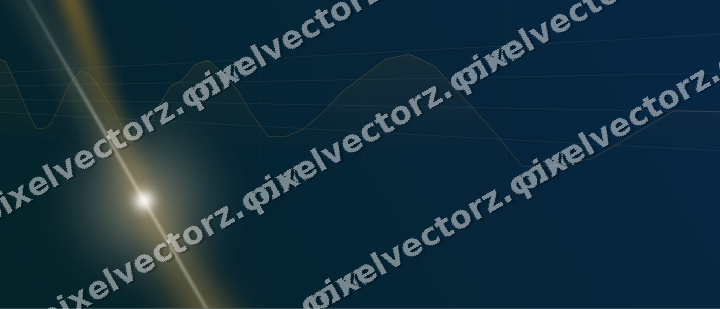 Glowing neon chart background in amber and dark teal