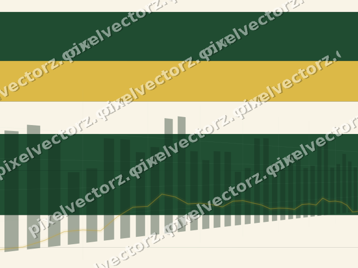 Glowing neon chart background in green and amber