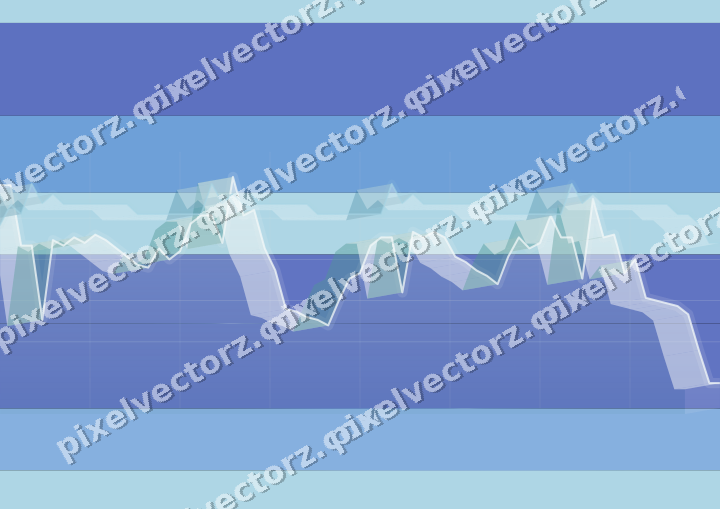 Glowing neon chart background in blue and cyan