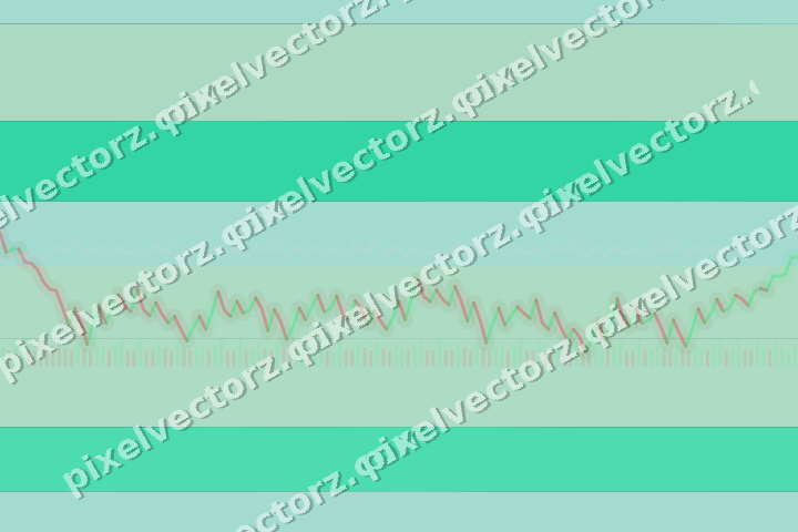 Glowing neon chart background in green and teal