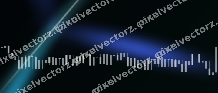 Glowing neon chart background in cyan and teal