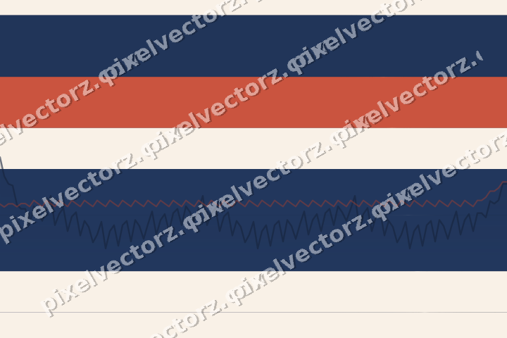 Glowing neon chart background in dark blue and red