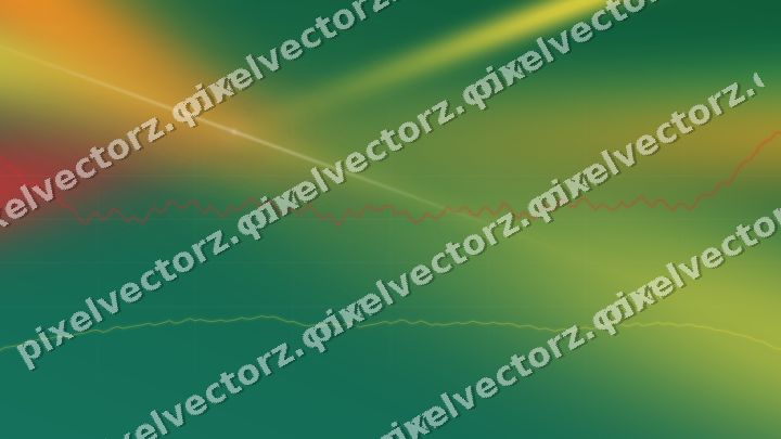 Glowing neon chart background in red and orange