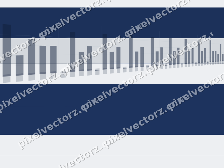 Glowing neon chart background in blue