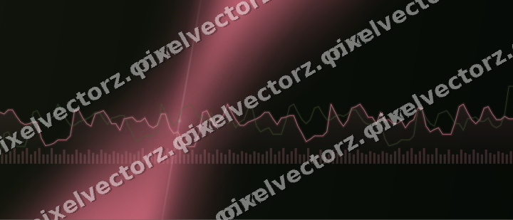 Glowing neon chart background in pink and lime