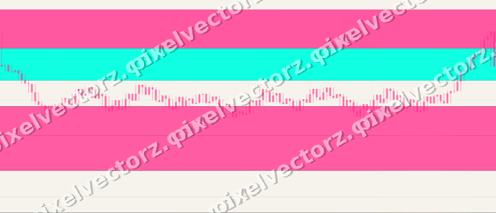 Glowing neon chart background in pink and orange
