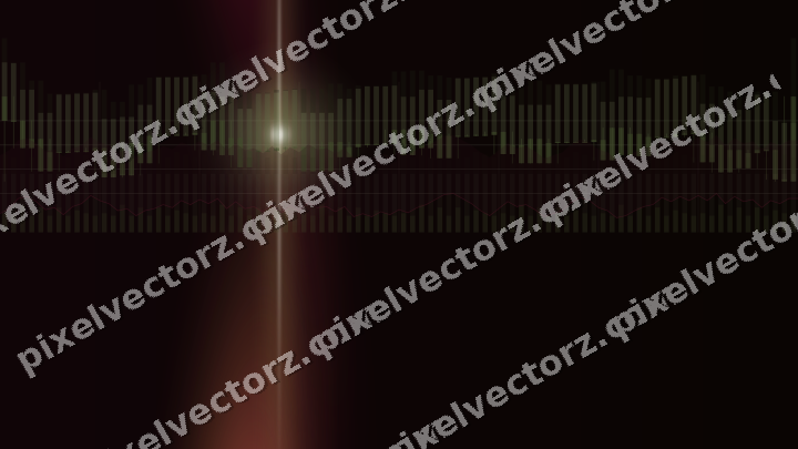 Glowing neon chart background in lime and pink