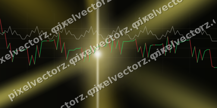 Glowing neon chart background in amber and yellow