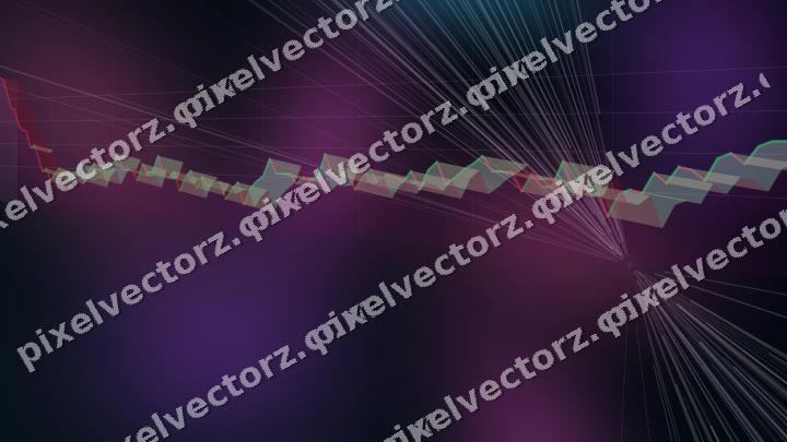 Glowing neon chart background in magenta and purple
