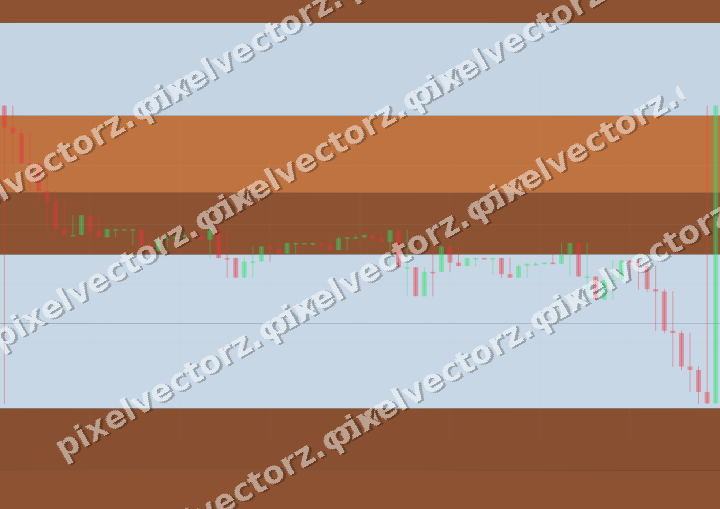 Glowing neon chart background in blue and orange