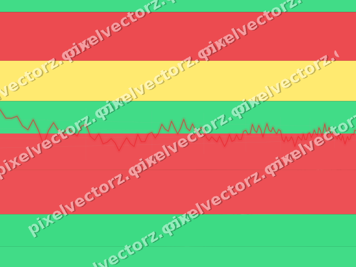 Glowing neon chart background in red and orange