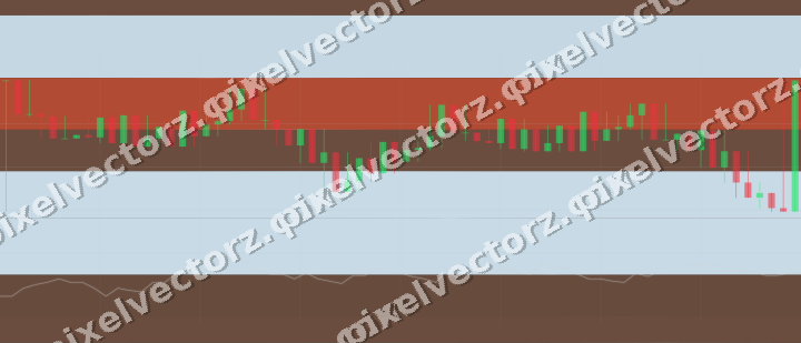 Glowing neon chart background in cyan and red