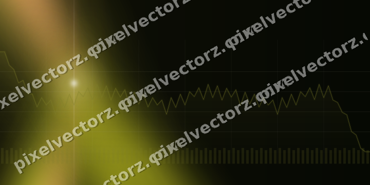 Glowing neon chart background in yellow and red