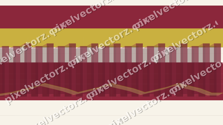 Glowing neon chart background in dark pink and red