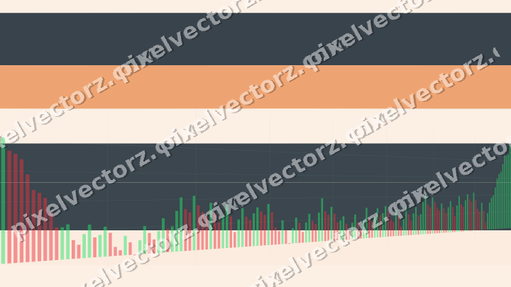Soft pastel chart background in blue and orange