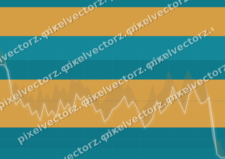 Glowing neon chart background in amber and dark teal