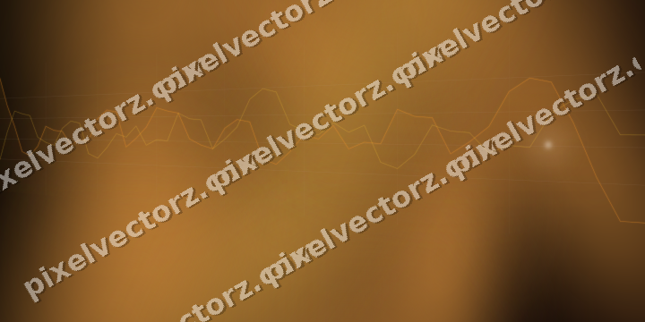Glowing neon chart background in orange and amber