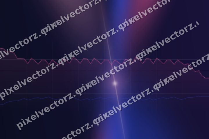 Glowing neon chart background in pink and blue
