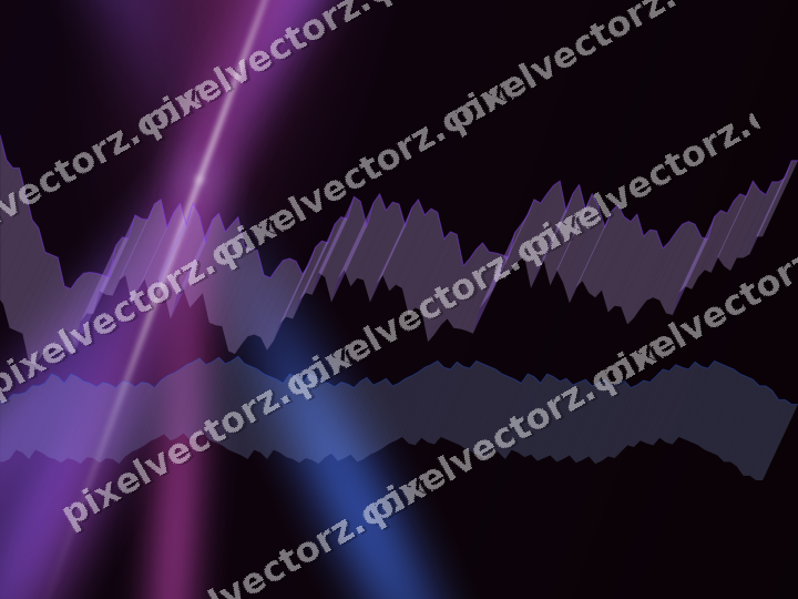 Glowing neon chart background in purple and blue
