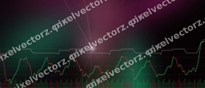 Glowing neon chart background in magenta and pink