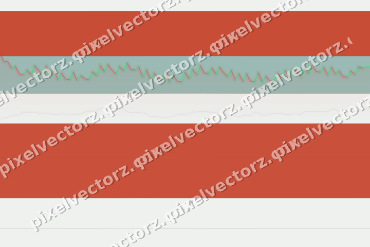 Glowing neon chart background in red and orange