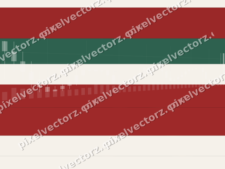 Glowing neon chart background in red and green