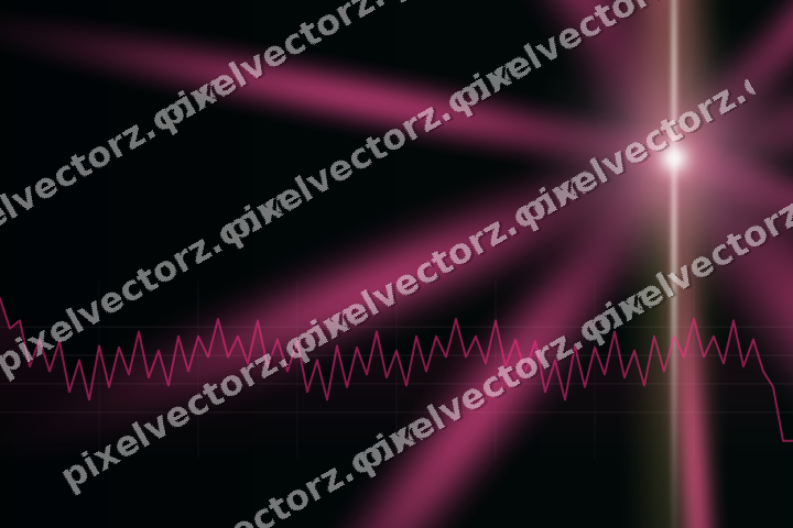 Glowing neon chart background in pink and orange