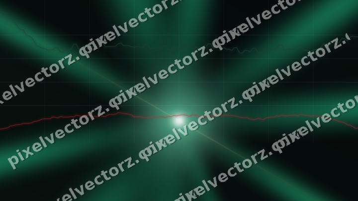 Glowing neon chart background in green and red