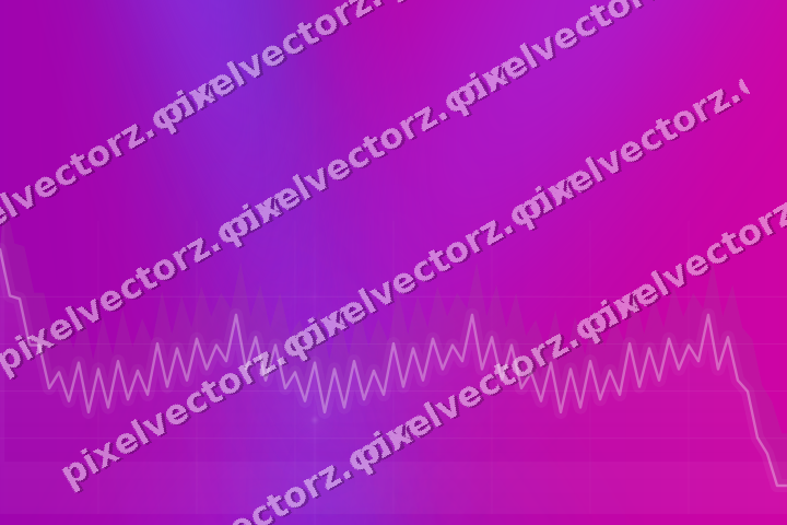 Glowing neon chart background in purple and blue