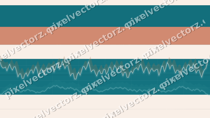 Glowing neon chart background in teal and orange