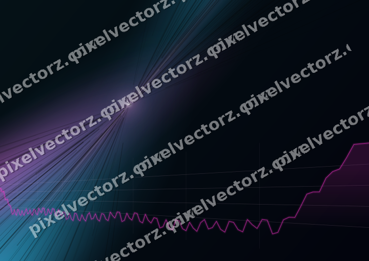 Glowing neon chart background in magenta and purple