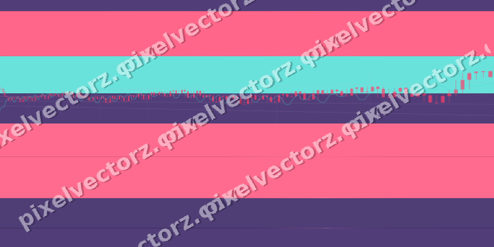 Glowing neon chart background in pink and amber