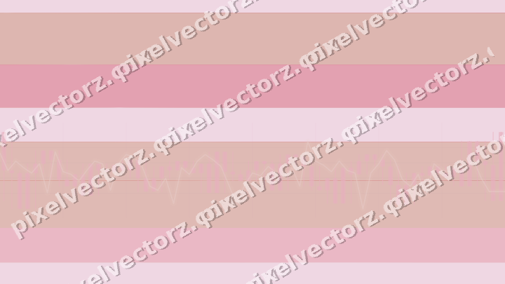Glowing neon chart background in pale pink and pale red
