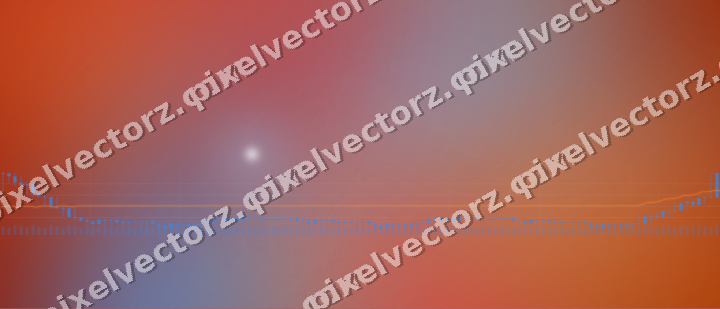 Glowing neon chart background in blue and red