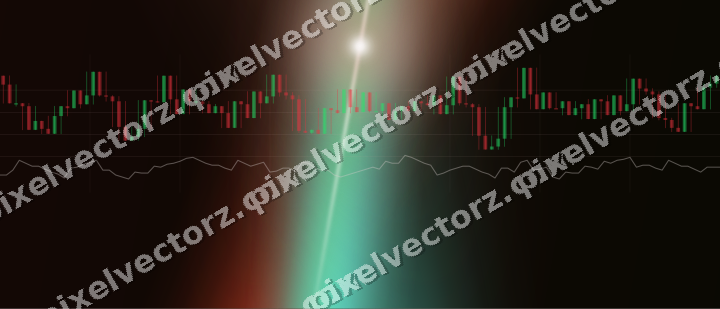 Glowing neon chart background in red and orange