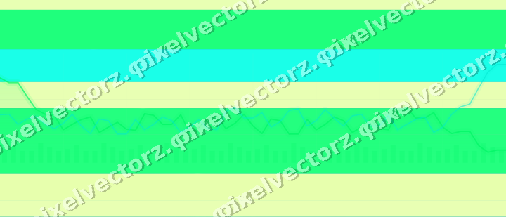 Glowing neon chart background in green and lime